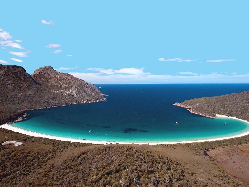 Wineglass Bay in Tasmania