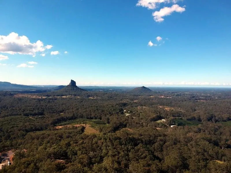 A picture of the Glasshouse Mountains