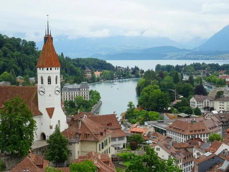 A view over Thun in Switzerland
