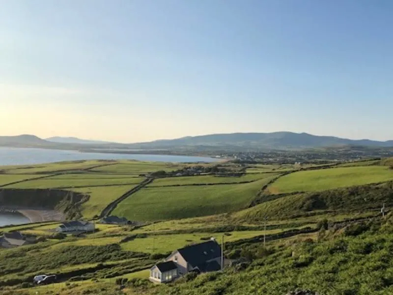 Beautiful view over the green Irish countryside