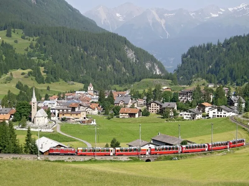 The Bernina Express train