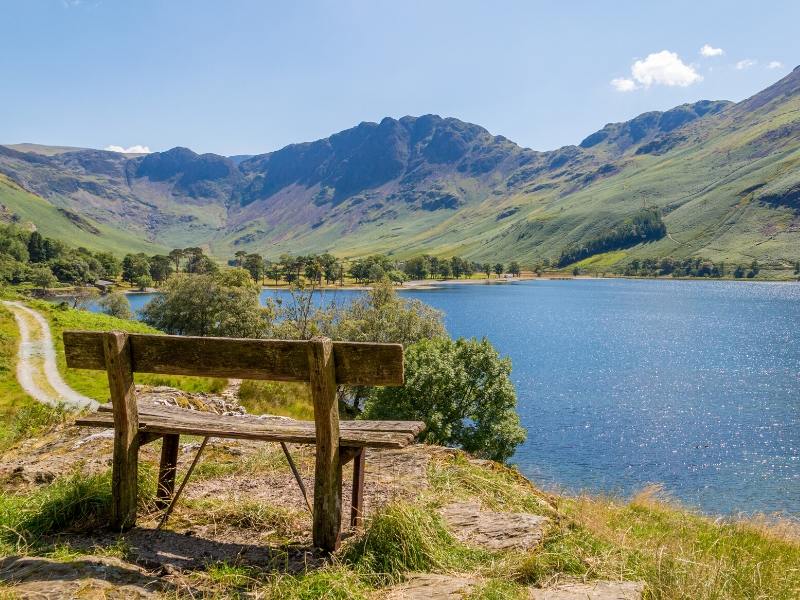 View over a lake 