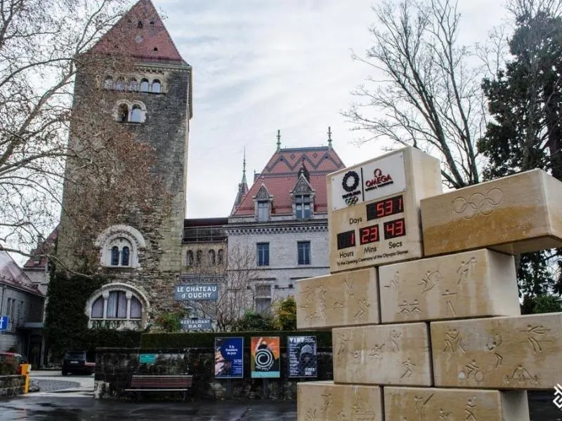 An old tower in Lausanne Switzerland