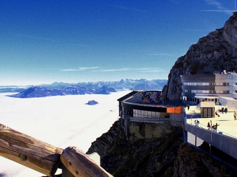 View from the top of Pilatus in Switzerland