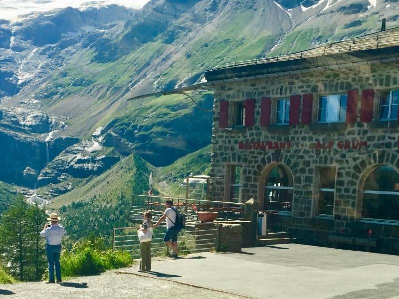 Alp Grum people admire the scenery