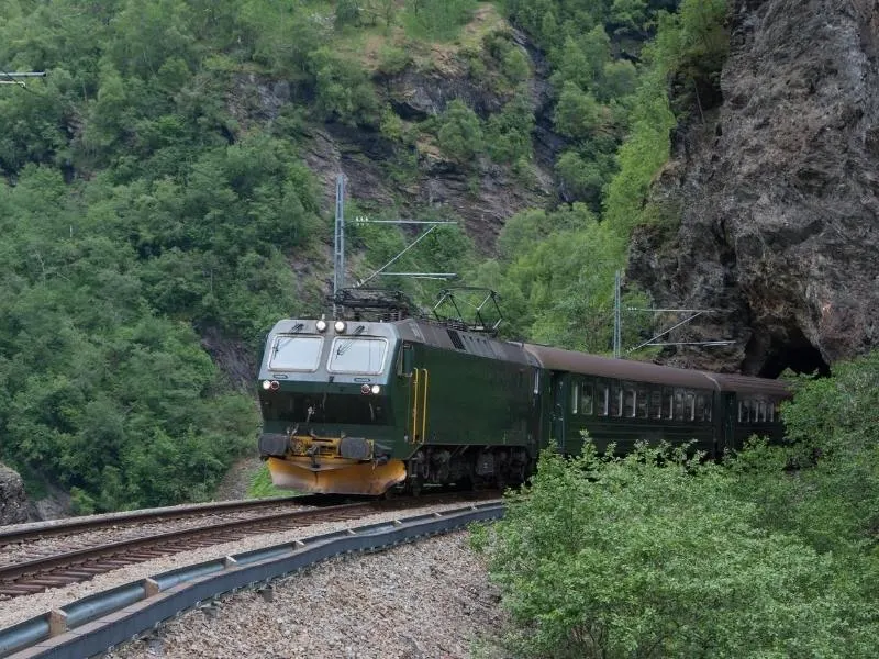 The green Flamsbana train