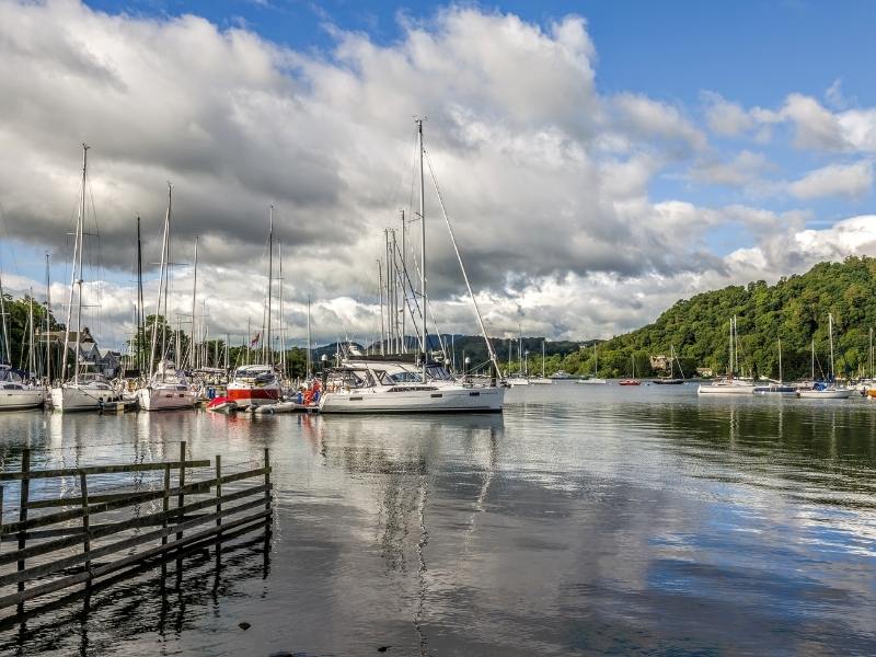 A picture of boats on the lake at  Bowness one of the things to do in Lake Windermere