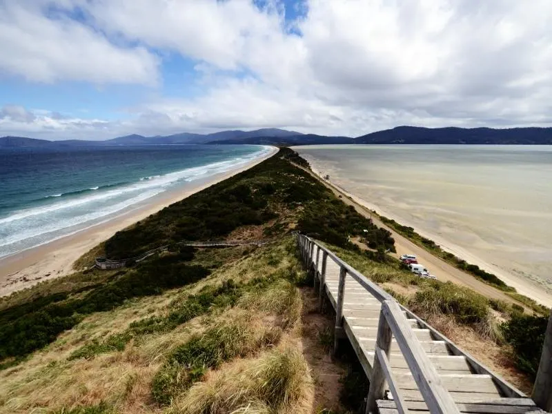 Neck Beach on Bruny Island in Tasmania Australia