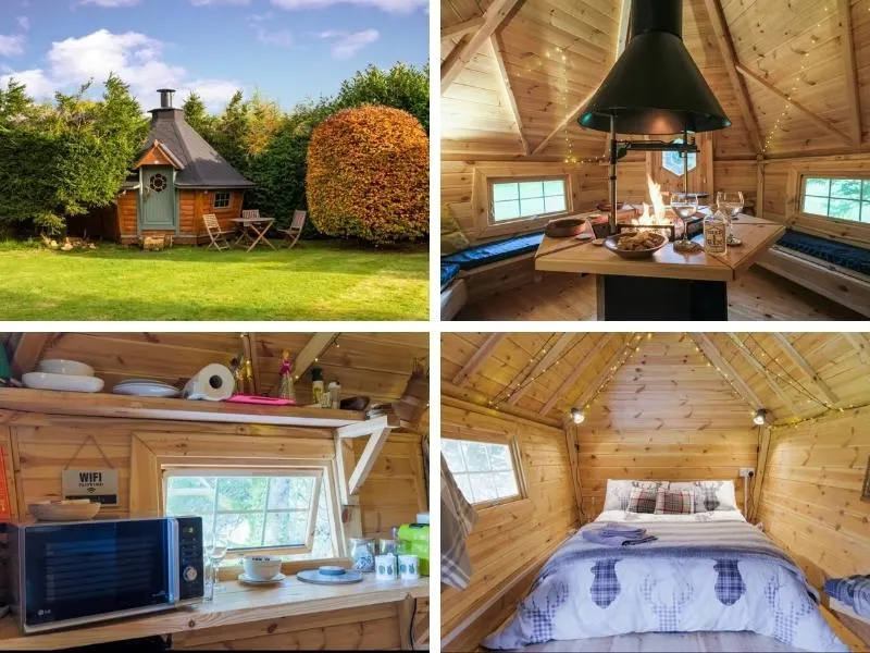 The Den image courtesy of airbnb - beautiful log cabins in the Lake District.