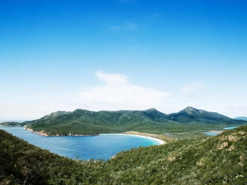 Wineglass Bay in Tasmania Australia