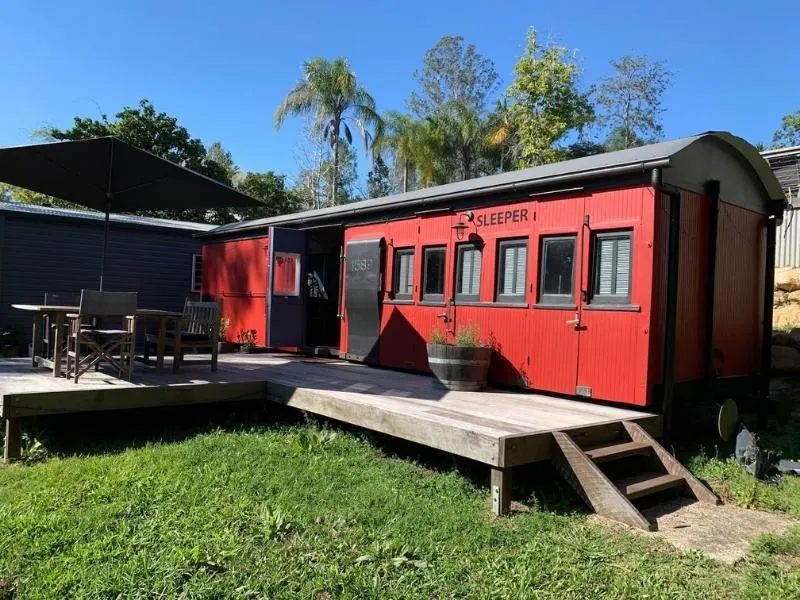 Little Red Train Carriage  - Image courtesy of AirBnB