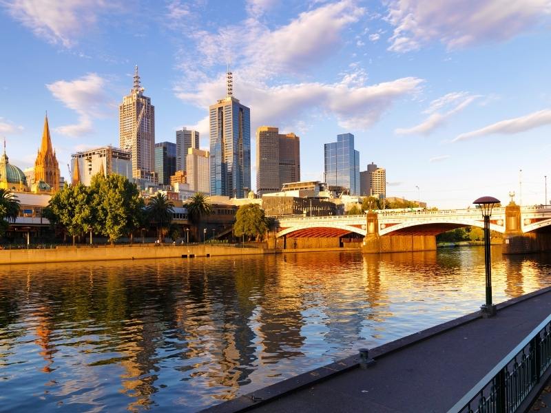 Melbourne skyline.