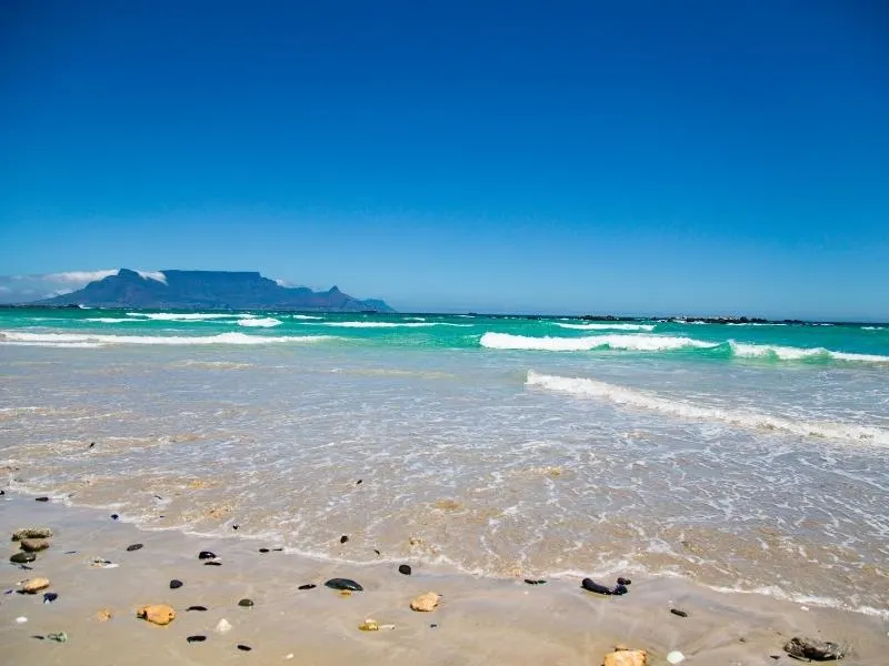 View of Table Mountain from Blouberg in South Africa