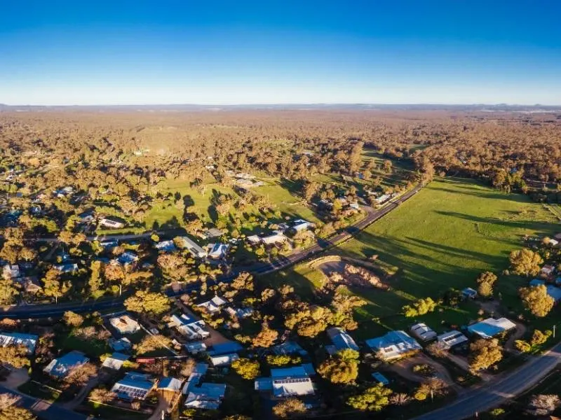 View over Castlemaine  Australia
