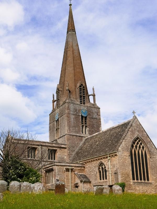 The Church at the village of Bampton in Oxfordshire as see on Downton Abbey