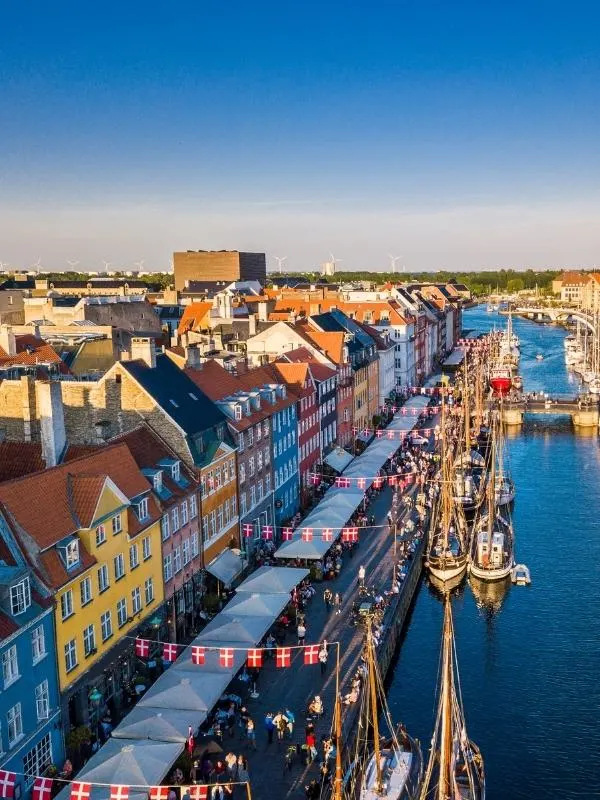 View over Nyhavn in Copenhagen.
