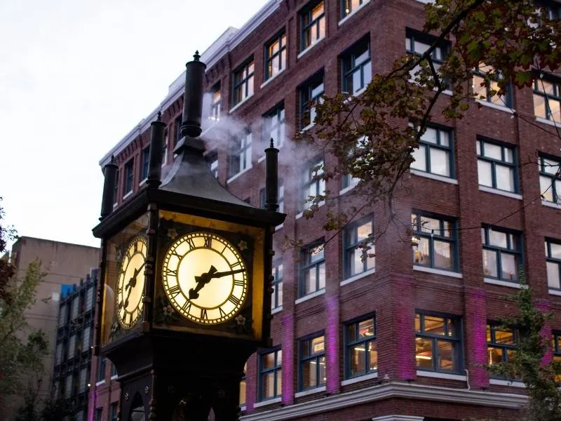 Steam Clock in Gastown Vancouver.