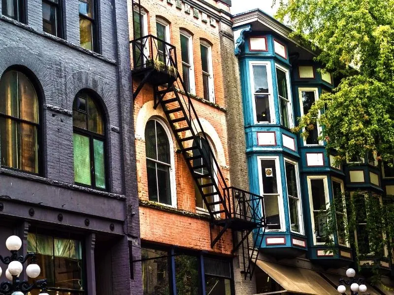 Houses in Gastown Vancouver.