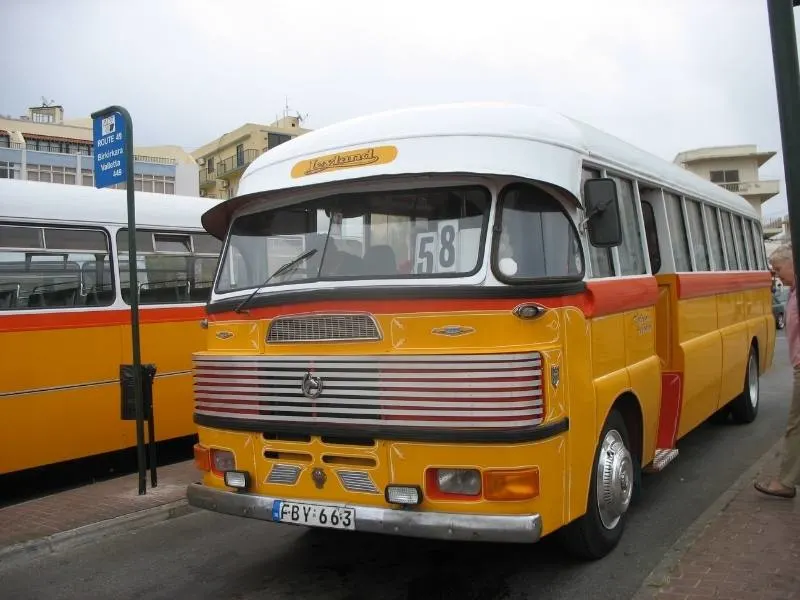 Old Maltese yellow bus.