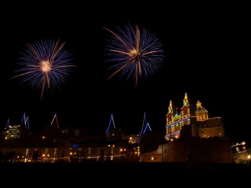 Mellieha festa in Malta.