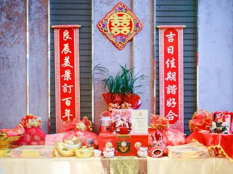 Wedding decor in China.
