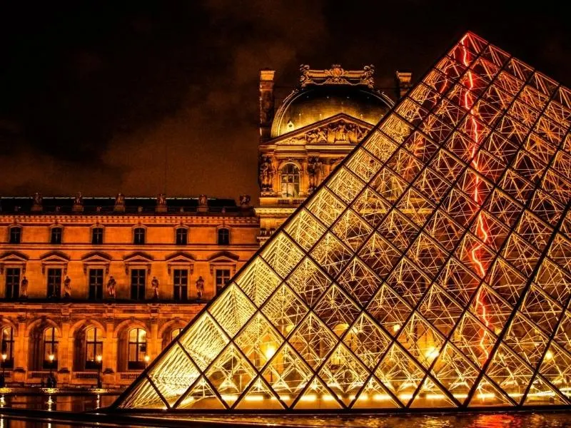 The pyramid Louvre in Paris