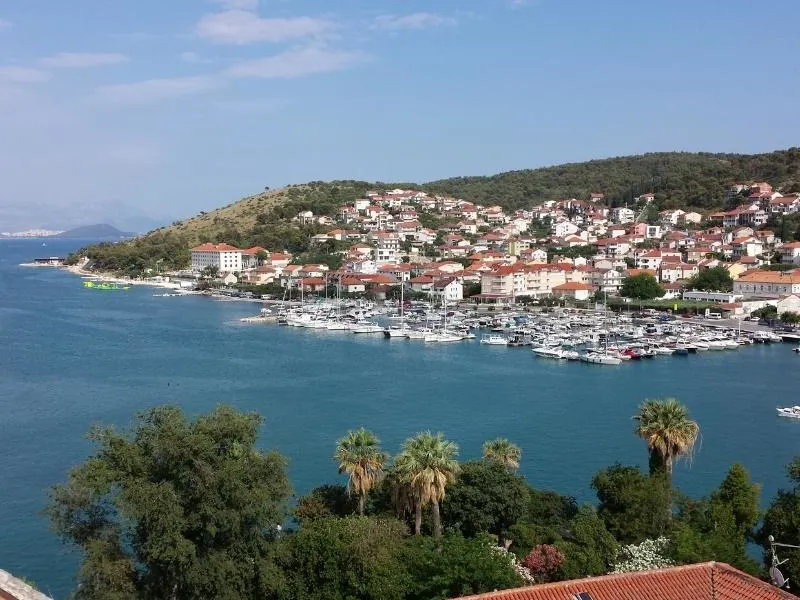 Aerial view of Trogir in Croatia.