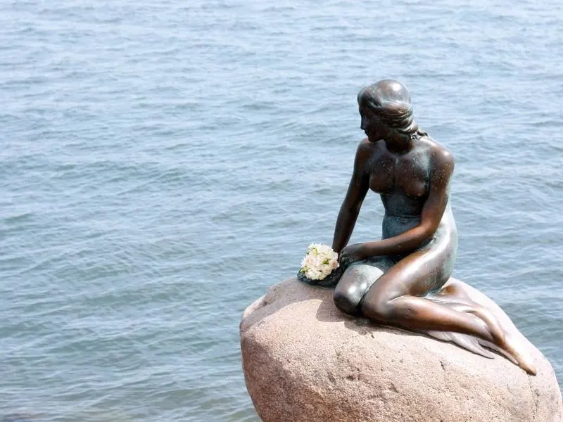 The Little Mermaid in Copenhagen.