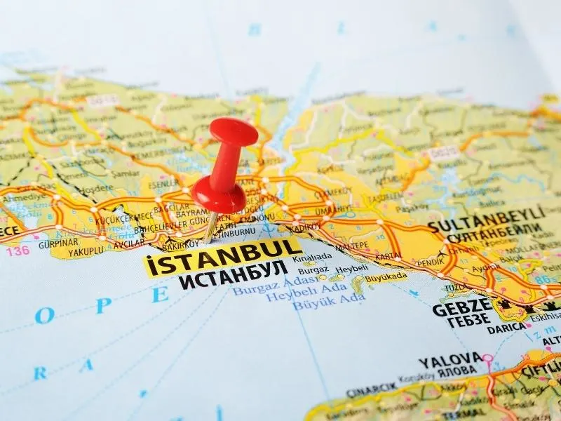 Map of Istanbul.