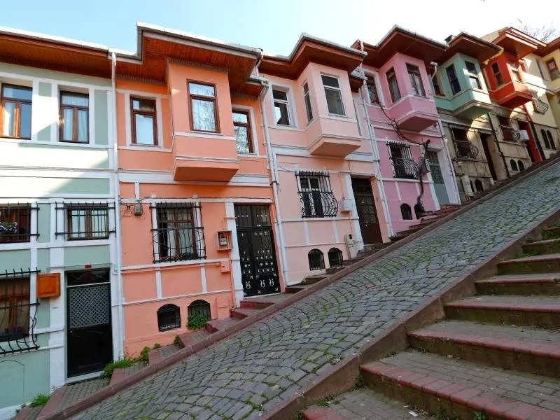 Old City Balat in Istanbul Turkey.