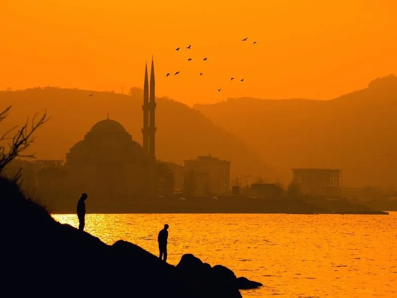 Sunset view of Istanbul.