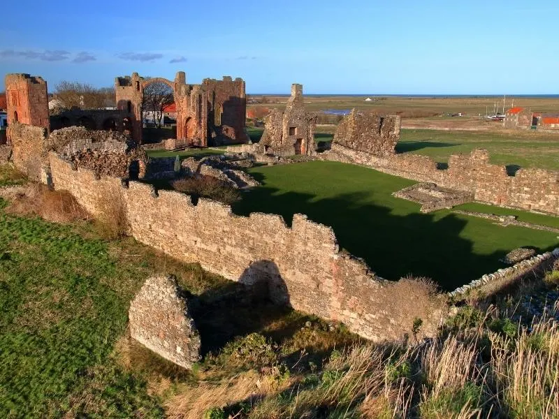 The ruins of Lindisfarne Priory.