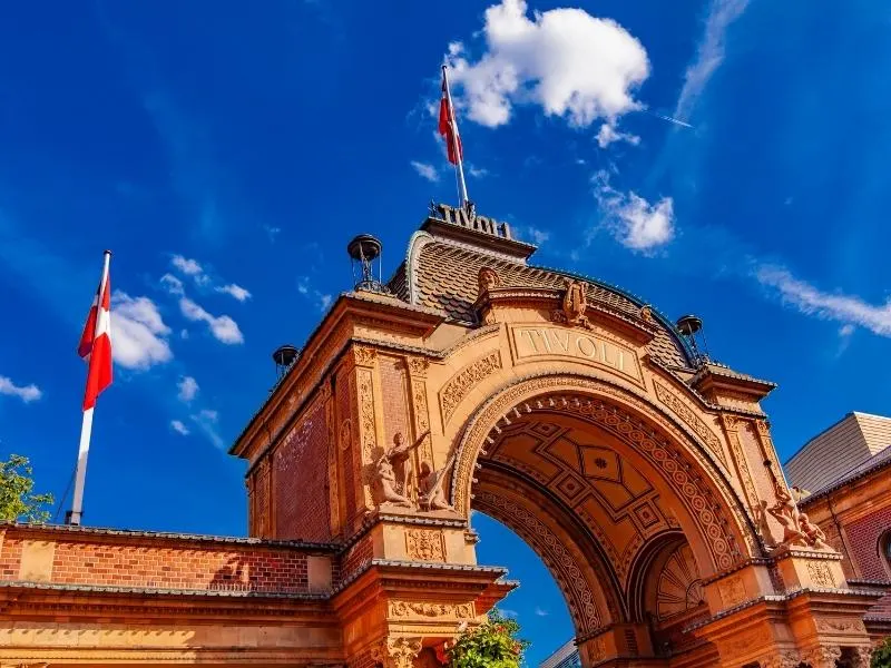 Tivoli Gardens entrance in Copenhagen.