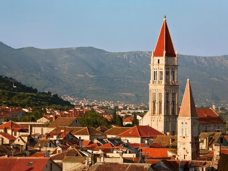 View of the rooftops of Trogir.