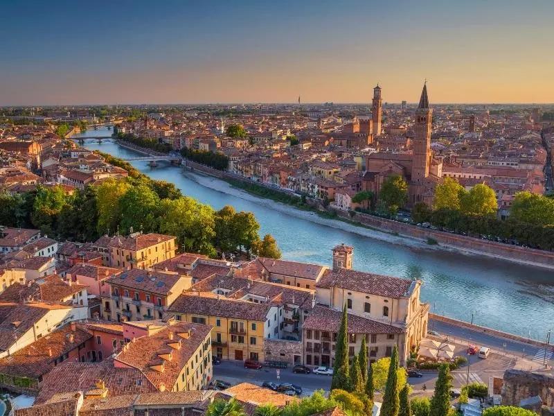 The Italian city of Verona.