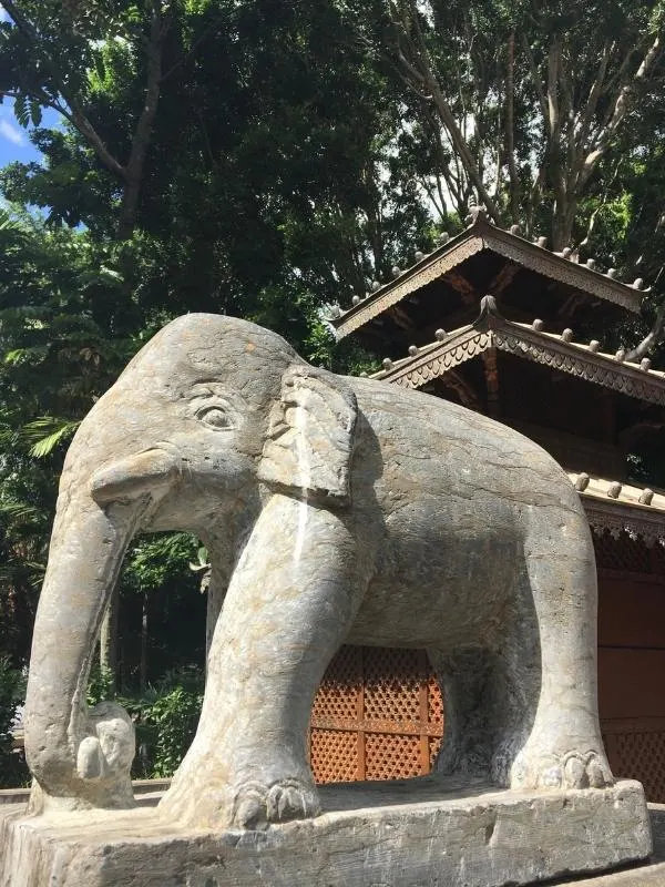 Elephant at the Nepalese Temple in South Bank Brisbane.