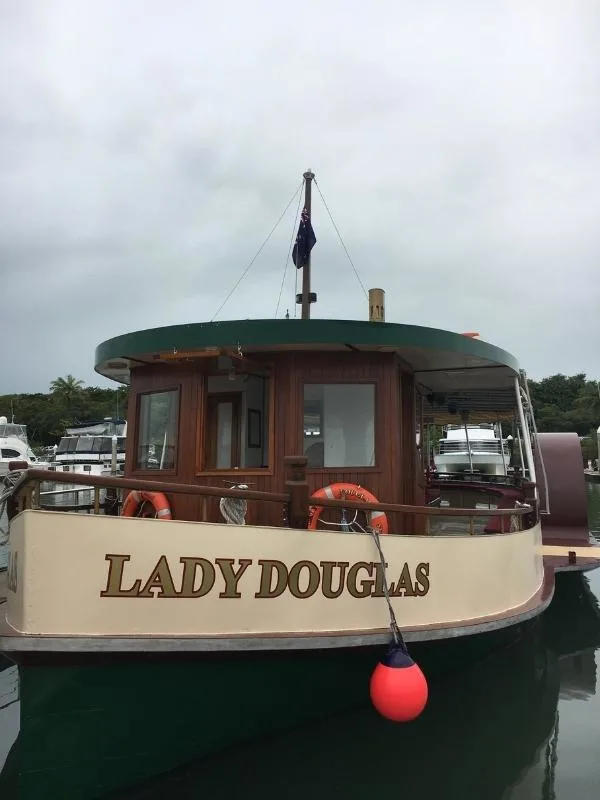 Lady Douglas boat trip in Port Douglas .