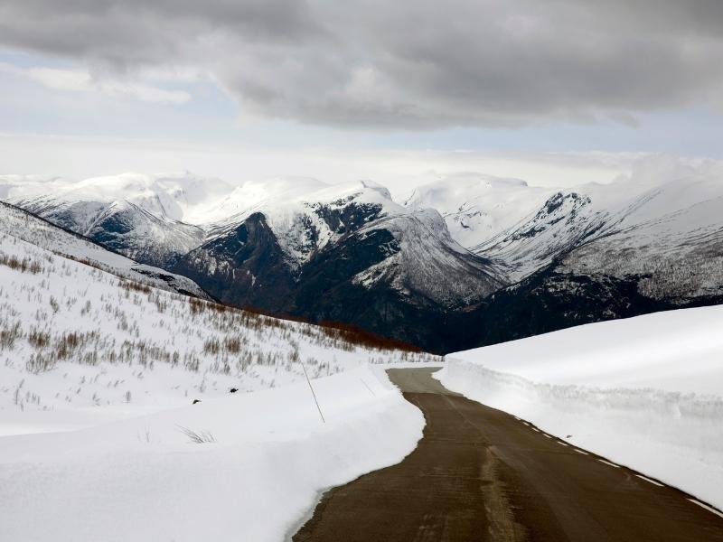 Norway snow scene.