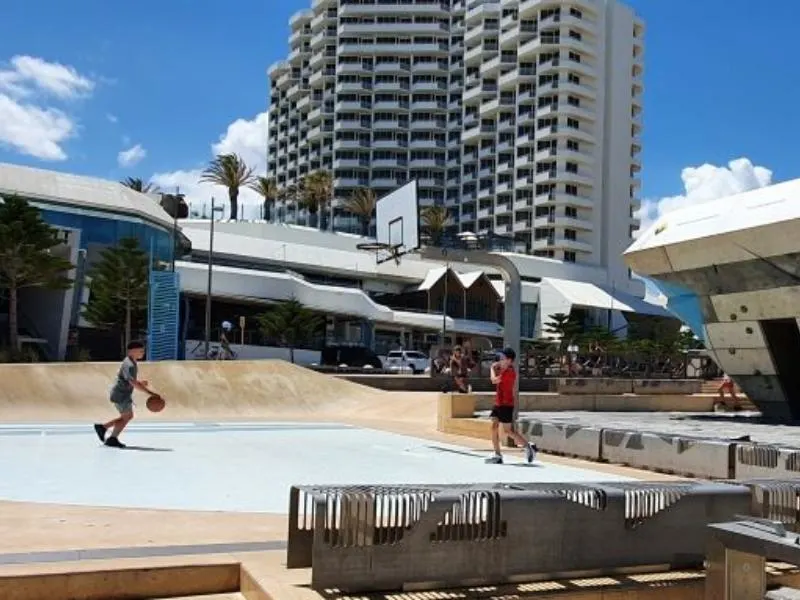 Basket ball at Scarborough Beach.