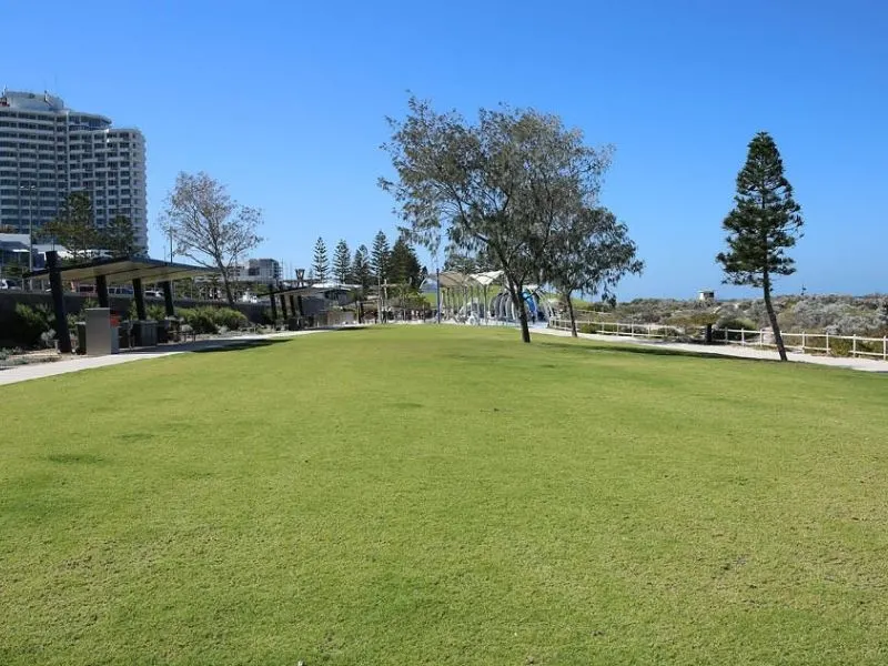 Lawn areas at Scarborough Beach.