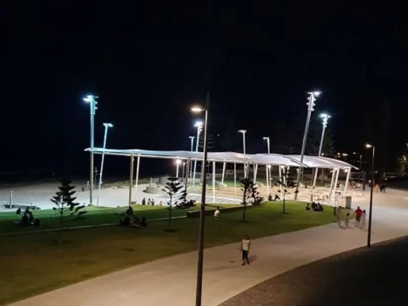 Scarborough Beach in Perth Australia at night.