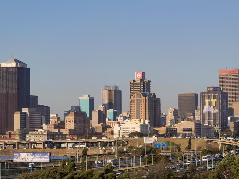 Skyline view of Johannesburg.