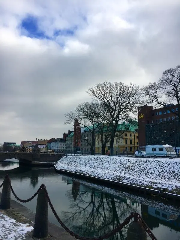 Malmo in the snow.