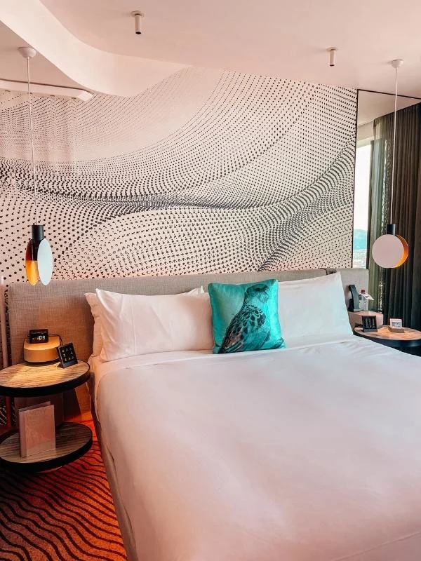 Guest room at the W Hotel in Brisbane.