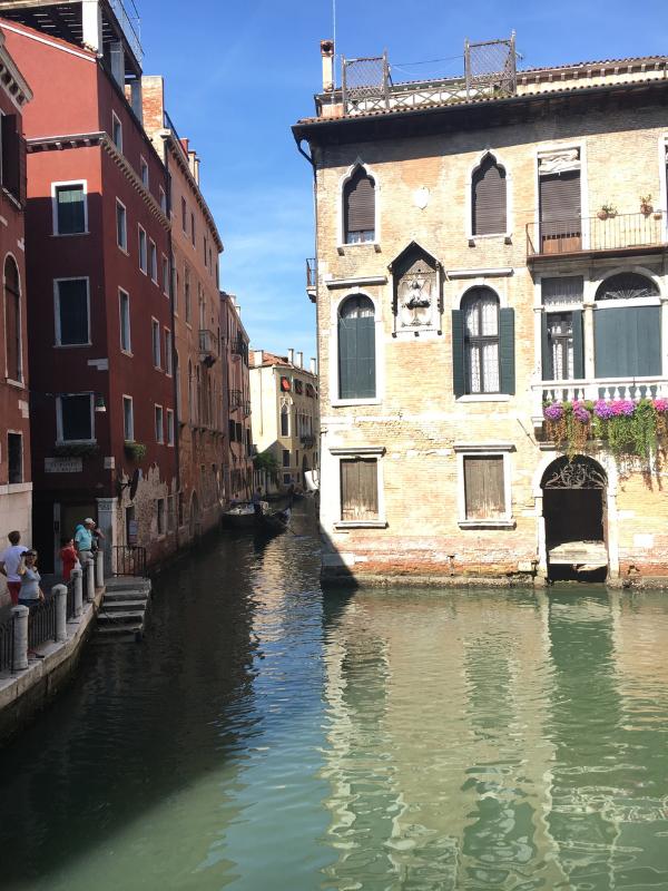 Pretty small canal in Venice