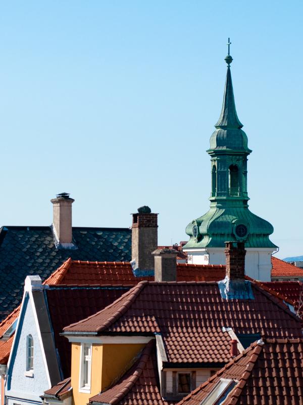 Rooftops in Bergen Norway.