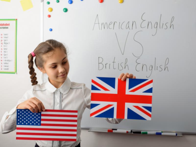 American English versus British English.