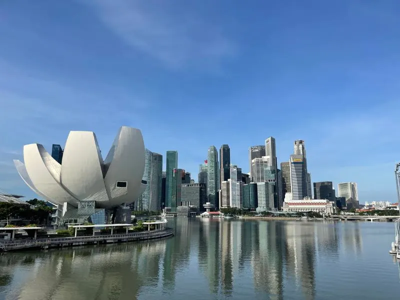 View of Singapore skyline.