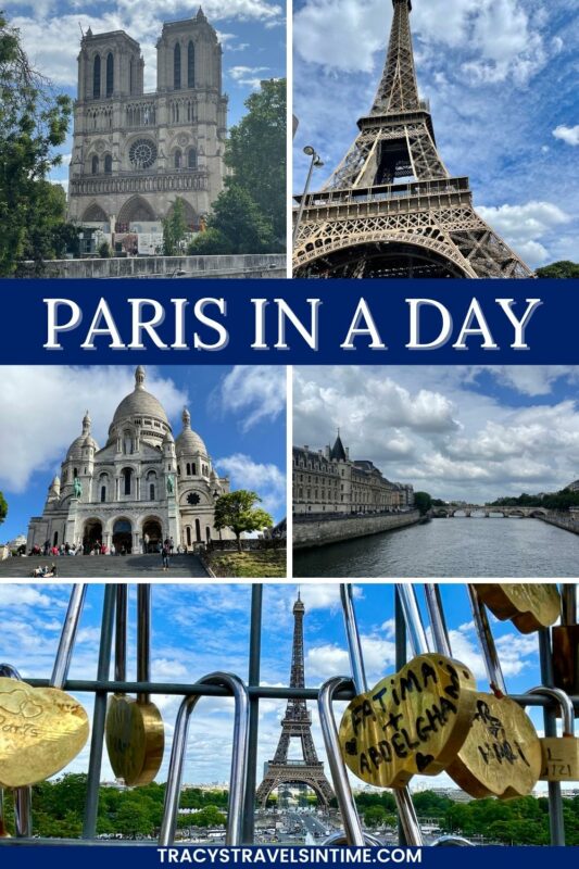 1 Day in Paris Tour - what to see and do in one day in Paris including the Eiffel Tower, Montmartre, and the Louvre.