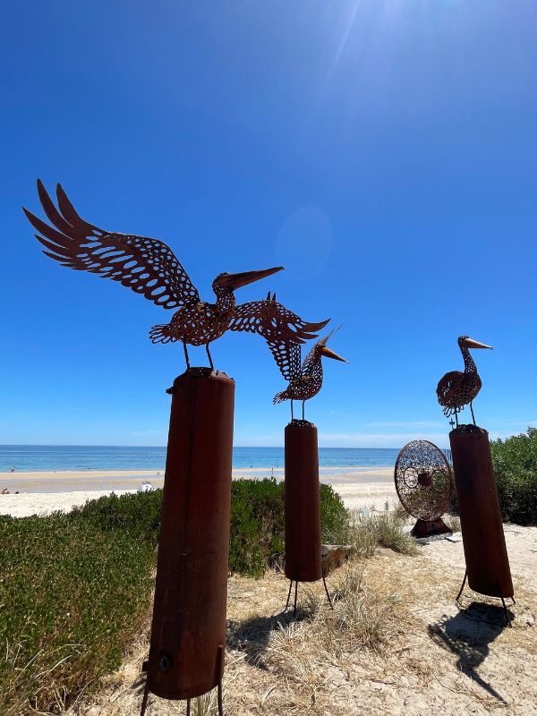 Brighton Beach Adelaide Bird sculptures